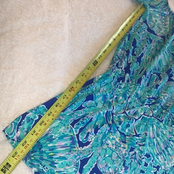 Lilly Pulitzer Lana Romper XXS Tortuga Time EUC Off Shoulder - Picture 9 of 14
